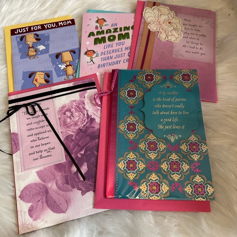 🩵5/$8 Colorful Mother's birthday Greeting Cards Set